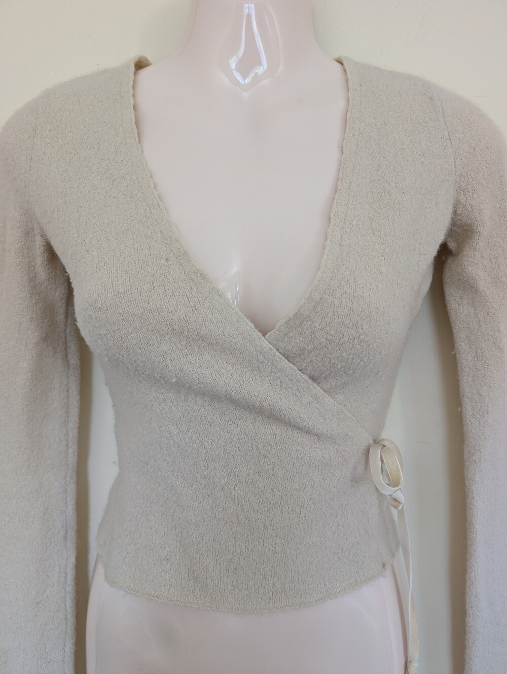 Y2k Knit Wrap Sweater Top Small